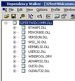 depends.exe screenshot